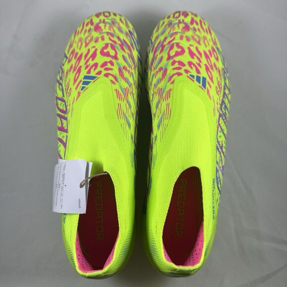 Adidas Predator Elite LL FG Green Pink Athletic Soccer Cleat ID3875 Men Size 6.5 - Picture 6 of 9
